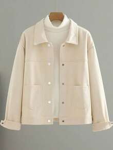 Spring/Autumn New Women's Short Jacket, Casual Versatile Loose Fit Elegant Fashion Jacket Top - Apricot - View 1