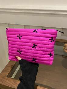 Nicekee Simple And Atmospheric Retro Practical Texture Quilted Clutch With Butterfly Print Design, Suitable For Outdoor Camping And Short Trips. - Multicolor - View 16