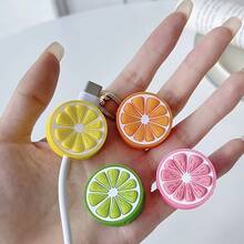 Decorative Lemon PVC Cable Protector - Durable Phone Charging Cable Protector, Suitable For USB And Wireless Earphone Cables, Anti-Bend Cable Protector - A - View 9