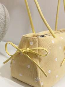 BAILEE A Stylish, Minimalist, And Cute Shoulder Bag With A Dot Pattern, A Bow-Shaped Heart Charm, Perfect For Outfits And As A Gift Option. - Multicolor - View 10