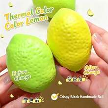1pc Crunchy Color-Changing Mango Squeeze Ball, Handmade ASMR Tactile Toy, Stress Relief Fingertip Toy, Cute Holiday Party Favor & Desk Decor, Suitable For Kids, Teens, Adults, Holiday Gift, Fun Birthday, Easter, Halloween, Christmas, Crunchy Squeeze Ball - Multicolor - View 1