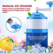 Mesin Pembuat Es Serut Manual, Mesin Es Krim/Es Serut/Milkshake Engkol Tangan. Desain Engkol Tangan, Ringkas dan Portabel, Hemat Ruang. Mudah Membuat Milkshake, Es Serut, Es Krim, Makanan Penutup DIY, dan Lainnya. - Biru - View 2