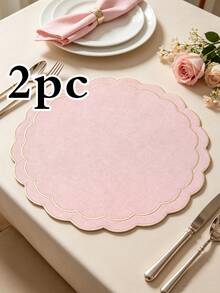 1/2/4 件套布艺节日桌垫，适用于婚礼派对餐桌装饰，PVC 铝箔餐垫，简约时尚，咖啡杯垫，防滑隔热垫，适用于婚礼、节日庆典、野餐、生日派对餐桌布置餐垫 - 彩色 - 查看 27