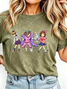 Junie B Teacher Shirt Junie B Jones Kindergarten Teacher T-Shirt Teacher Life T-Shirt Teacher Gift Women Round Neck Printed Camisa Pink - 綠色2 - 查看 8