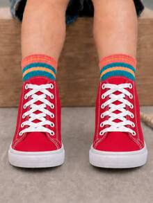 Kids Tennis Shoes - Red - View 4