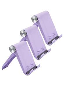 Portable Foldable ABS Desktop Phone Stand | Travel Essential: Lightweight Mini Smartphone And Tablet Holder | Easy To Store Travel Accessory - Multicolor - View 13
