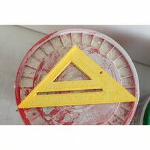 Composite Square Ruler, Yellow, 8.13 Inch, High Impact Structural Composite Material, Plastic Molding - C - View 2