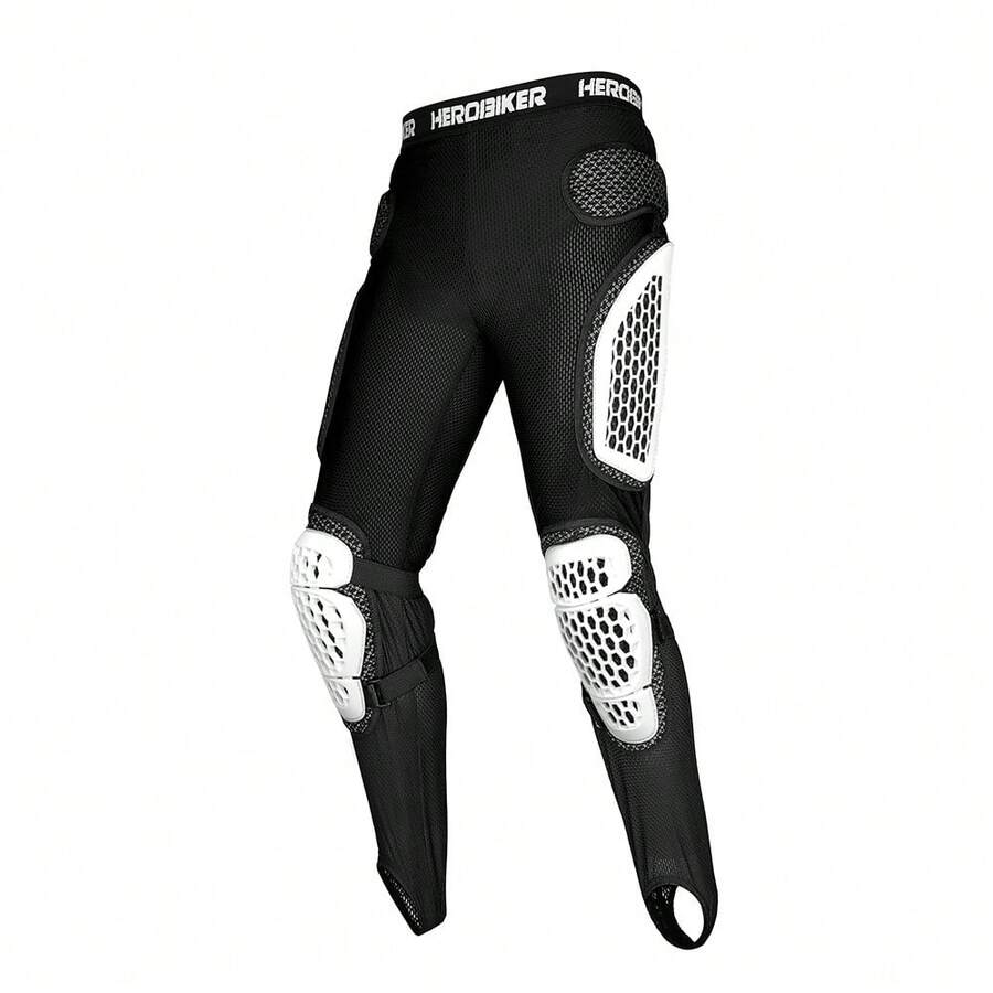 1 Pc White Motorcycle Armor Pants Motorbike Riding Anti Fall Resistant Motocross Racing Armor Pant Outdoor A Must-Have Riding Gift - Multicolor - View 1
