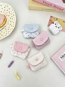 1pc Squishy Sequined Five Pointed Star Earphone Cases, INS Minimalist Glitter Decor Hard Shell Protective Covers, Soft Lined Wireless Bluetooth Earbud Storage Box All Season Portable Accessory For Women Daily Travel Indoor Outdoor Use - Multicolor - View 7
