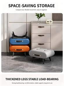 Entryway Shoe Bench Soft Padded Stool For Home Entrance, Luxury Minimalist Living Room Footstool Small Bench - Multicolor - View 11