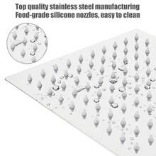 High Pressure Adjustable Shower Head, 201 Stainless Steel, Water-Saving, Rain Shower System With Handheld And Fixed Installation Options - Square - View 3