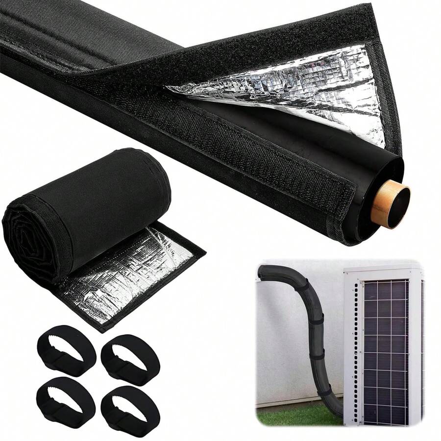 3-Layer HVAC Copper Pipe Insulation Cover, Sun-Proof, Water-Proof, Heat-Resistant Oxford Cloth Protective Sleeve For Air Conditioning Pipes - Multicolor - View 1