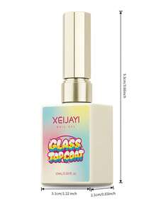 2入 15ml 玻璃瓶長效透明橡膠頂層 LED UV 強化高光澤凝膠指甲油 - 2瓶裝 - 查看 9