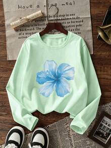 Set 3 buah Kaos Lengan Panjang Bermotif untuk Anak Perempuan Remaja, Cocok untuk Atasan Musim Gugur/Dingin Anak Perempuan, Pakaian Anak Sekolah, Cocok untuk Pakaian Luar dan Lapisan. - MultiWarna - View 6