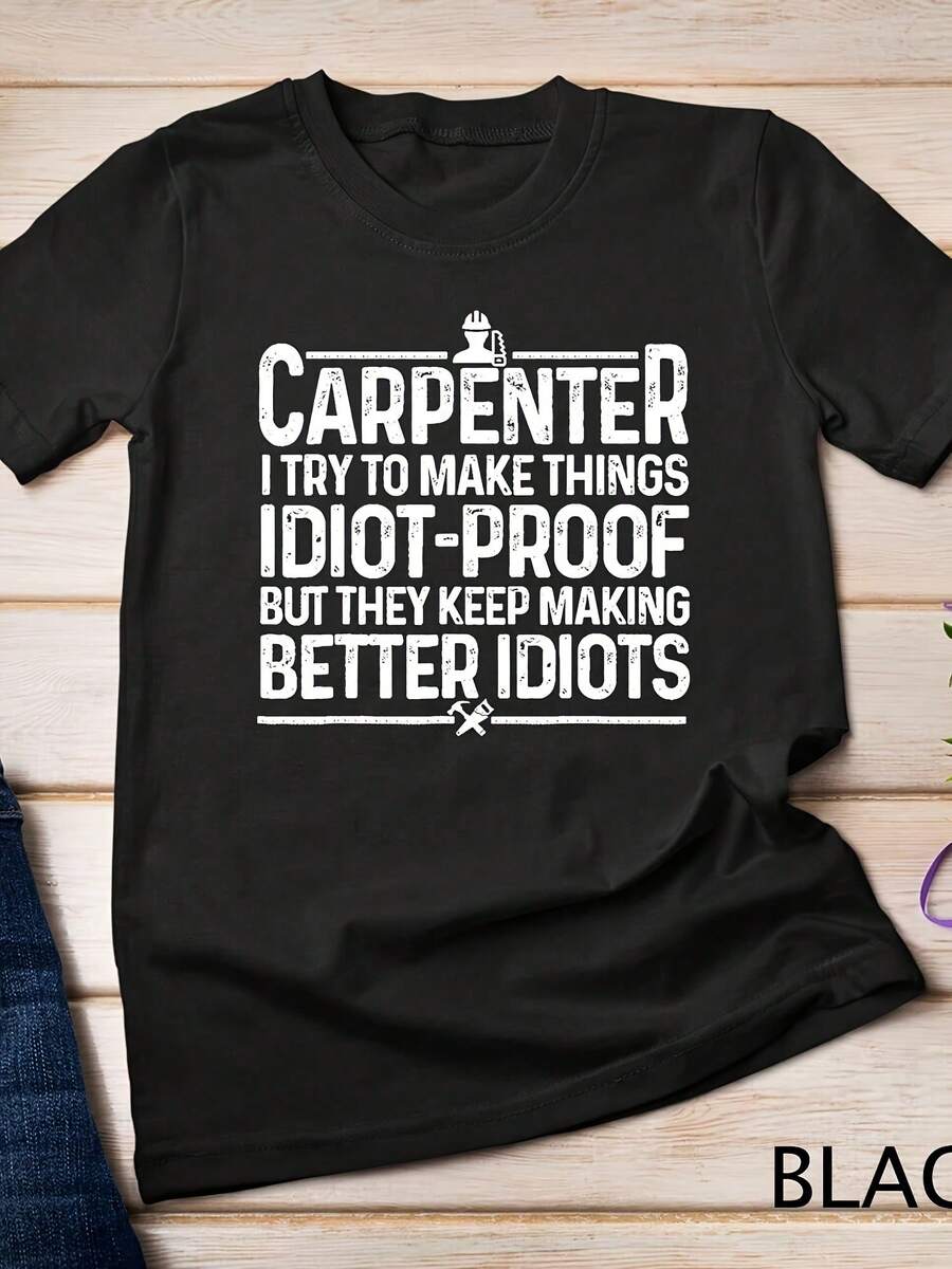 Carpenter Woodworking Art For Wo Carpentry Woodworker Uni T-Shirt - Black - View 1