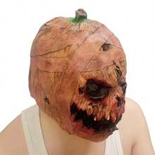 Halloween Horror Latex Mask Collection Mask Pumpkin Smiling Ghost Face Mask Red Devil Satan Horns Mask Curse Style White Hair Female Ghost Witch Mask Bar Party COS Performance Props - View 9