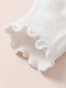 5 Pairs Infant Toddler Solid White Spring Summer All Season Lace Trim Pastoral Style Cute Ruffled Short Socks Soft Comfortable - Multicolor - View 2