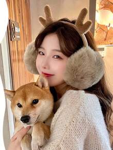 Cute Cat Ear Faux Fur Foldable Ear Warmers, Women Windproof Thermal Winter Ear Covers, Outdoor Cycling Daily Cold Weather Accessory - Multicolor - View 6