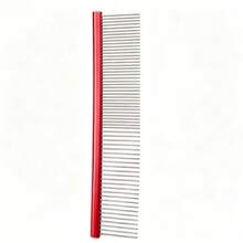 1 buah Sisir Hewan Peliharaan Stainless Steel, Desain Gigi Ganda Rapat & Jarang, Sisir Perawatan untuk Mengurai Rambut Kucing dan Anjing, Perawatan Rambut Panjang, Pengangkatan Rambut yang Mengembang, Alat Pembersih Perawatan - View 10