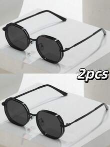 2 Sets With Black Borders/all Gray Lenses