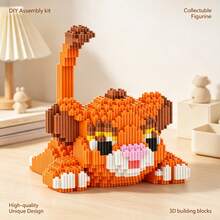 This 1897-Piece Building Block Assembly Of A Cute Leopard Is Adorable And Makes A Great Gift, Perfect For Couples And Parents. The Assembly Difficulty Is High. It's A Perfect Gift For Christmas, Halloween, And Back-To-School Season. - Multicolor - View 8