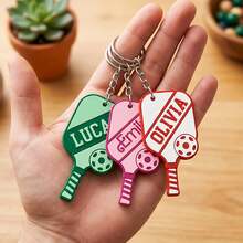 Personalized Name Pickleball Paddle Keychain, Acrylic Pickleball Key Ring, Sports Bag Charm, Backpack Pendant, Pickleball Accessories, Player Team Gift, Custom Bag Tag, Sports Souvenir - C-pickleball Keychain - View 5