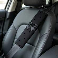 Car Seat Belt Cover, Polka Dot Bow Decor Seat Belt Shoulder Pad, Soft Fabric Car Seat Belt Protector, Suitable For Car Interior Accessories - A - View 4