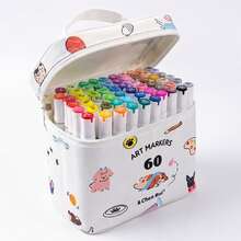 48/60/80 Colors Alcohol Marker Pens, Dual Tip Brush And Fine Tip, Adult Coloring Certified Art Marker Set, Suitable For Coloring, Artists, Beginners, Painting, Illustration, Sketching, Replaceable Ink - Sets - View 6