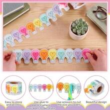 65Feet Bulletin Board Border Scalloped Light Borders Trim Stickers Classroom Decorations For Back To School Rolling Whiteboard, Walls, Windows, Doors, Lockers, Schools - Bright Color - View 4