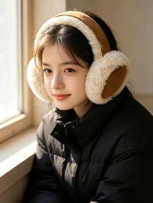 1pc Girls/Soft Plush Ear Muffs - Winter Warmth, Suitable For Outdoor Activities, Christmas, New Year, Cold Weather, Lightweight And Durable, Comfortable Fit, Soft Plush Material, Strong Warmth, Multiple Color Options, Classic Minimalist Design - Multicolor - View 6