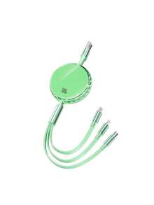 Fast Charging Charger Cable & 100W Retractable One Tow Three Cable, Car Charger, Compatible With Mainstream Brands Such As And Integrated With IOS/Android/Type-C Interfaces - Fast And Secure Portable Charger For Phones, Tablets And Laptops - MFI Certified, Cable For Superior Durability, Compact And Light Weight Design - Multicolor - View 12