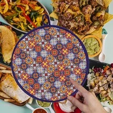 Tortilla Warmer Pouch (Multicolor, 12 Inch), Microwavable Fabric Tortilla Heater Pouch To Keep Tortillas Soft & Warm, Insulated Heat Keeper For Flour & Corn Shells, Ideal For Tacos - View 5