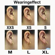 18K Gold Plated Stainless Steel Earrings | 14mm, Unisex Jewelry Suitable For Daily, Holiday, Vacation, Party, For Her - Gold - View 12