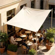 Waterproof Sun Shade Sail Canopy With 4 Fixing Ropes For Garden, Patio, Outdoor Activities - 2*2m White - View 7
