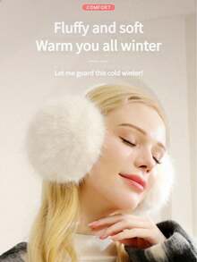 Women's Winter Ear Muffs, Fluffy Foldable, Polyester Fiber (Polyester) Girls' Winter Ear Muffs (Random Color Distribution) Winter Accessories - Multicolor - View 2
