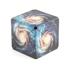 1pc Black & White 3D Geometric Puzzle Cube, Thanksgiving And Christmas Gift, Classic Stress Relief Infinite Flipping Cube - Multicolor - View 6