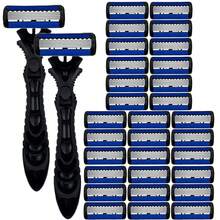 2 Handles + 18/36 Replacement Blades - Sharp Stainless Steel Blades, 6-Layer Blade Head, Smooth Shaving, Comfortable Grip, Durable - Multicolor - View 13
