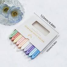 Multi-Color Wax Seal Sticks With Core, 10 Sticks/Box, Sealing Wax For Wax Stamps, Sealing Wax Beads For DIY Decoration Of Envelopes, Wedding Invitations, Greeting Cards, Postcards, Gift Packaging, Crafts, Scrapbooking - 10 Wax Sticks With Core/1 Box - View 5
