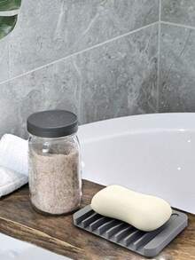 1pc Creative Soap Box With Drainage Tray, Bathroom Accessory, Bathroom Decor Accessory - Multicolor - View 3