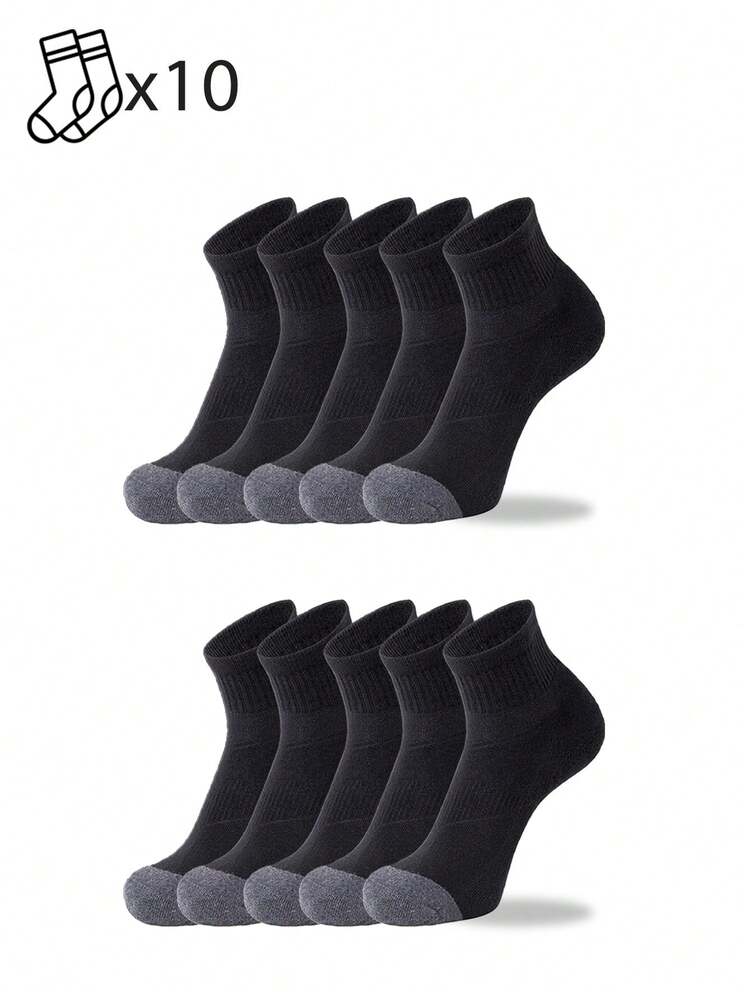 1/5/10/20 Pairs Men's Mid-Calf Socks, Diagonal Stripe Anti-Slip Shock-Absorbing Outdoor Fitness Running Socks, Casual Home Socks - Multicolor - View 7