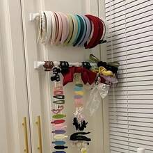 1pc Headband Organizer, Hairband Organizer, Storage Solution For Hairbands And Headbands, Hanging Display Rack For Hair Clips, Hair Accessories And Headbands, Bathroom Home Organization Product, Countertop And Display Cabinet Display Rack, Hanging Jewelry Rack - White - View 8
