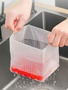30-90-Count Trash Bags, Creative Self-Standing Multi-Functional Kitchen Trash Drain Bags, Sturdy And Easy To Discard, PE Material With Strong Toughness, One Bag Solves Kitchen Leftovers, Filters Sewage - A - View 4