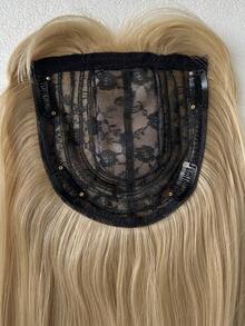 20-Inch Synthetic Comb-Style Fringe Wig, Suitable For People With Sparse Hair; Featuring Long-Layered Straight Hair Style, With The Hair Color Changing From Brown To Gold; Specially Designed For Women For Use At Halloween And Christmas Parties. - Multicolor - View 6