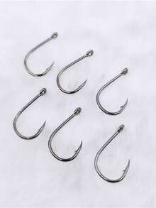 120pcs Ise Ni Fishing Hooks #3-#12 Bulk With Rings, Barbed, With Holes, Fishing Tackle Accessories - Black - View 6