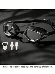 Elektroplattierte Schwimmbrillen für Erwachsene, Mehrteiliges Schwimmbrillen Set, Professionelle Wettkampf Schwimmbrillen + Nasenclip + Ohrstöpsel Set, Hochauflösende wasserdichte Anti-Beschlag Schwimmbrillen Unisex Silikon verstellbare Wettkampf Schwimmbrillen, geeignet für Schwimmen, Surfen und Strandurlaub Lässig - A - Übersicht 15