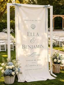 Customized Wedding Welcome Sign, Personalized Wedding Fabric Welcome Sign, Bohemian Wedding Fabric Welcome Sign, Personalized Party Decoration - Multicolor - View 8