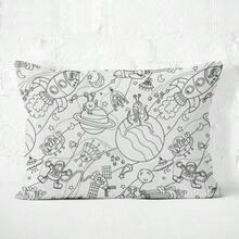 Children's 50*70cm Coloring Pillowcase Graffiti Long Pillow Parent-Child Activity DIY Hand-Painted Throw Pillow Cover - Multicolor - View 26
