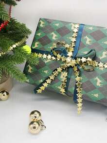 Cinta de estrella de 10m para envolver regalos DIY, cinta de decoración de Halloween para fiestas, cinta de regalo de moda, cinta creativa para envolver regalos, bolsa para envolver regalos de Navidad, decoración navideña, cinta de estrella de cinco puntas - Múltiples estilos - Ver 10