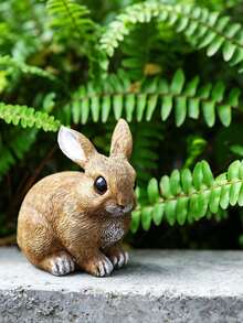 Bunny Decor Yard Decorations Outdoor Set Of 3, Bunny Decorations For Home Garden Outdoor Statues, Easter Rabbit Figurines Mom Gifts - 1pc - View 3
