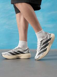 Adidas Men's Running Shoes ADIZERO EVO SL M 26 Summer New Racing Training Road Running Shoes KJ0430 - Bright White/Graphite Black/Light Gray - View 5